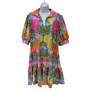 Jude Connally Tierney Dress Women's L Preppy Flowy Comfort Lightweight Travel